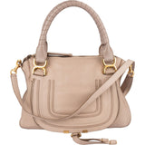 Chloé Grained Leather Marcie Porte Epaule Hobo Handbag