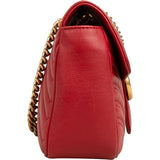 Gucci Chevron Matelassé Leather GG Marmont Medium Shoulder Crossbody Bag