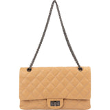 Chanel Quilted Caviar Leather 2.55 Reissue Jumbo Double Flap Crossbody Bag