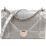 Christian Dior Metallic Patent Leather Diorama Flap Crossbody Bag