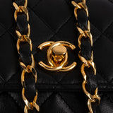 Chanel Quilted Lambskin Small 24K Gold Single Flap Crossbody Bag