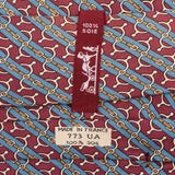 Hermès Chaîne d'Ancre Striped Silk Tie Krawatte