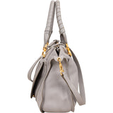 Chloé Grey Leather Marcie Small Double Carry Saddle Shoulder Bag