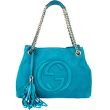 Gucci Grained Nubuk Leather GG Soho Tote Shoulder Bag