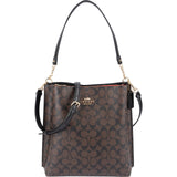 Coach Monogram Signature Canvas Town Bucket Shoulder Crossbody Bag