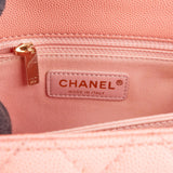 Chanel Quilted Caviar Leather Small Coco Top Handle Shoulder Handbag