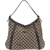 Gucci Monogram GG Hobo Tote Shoulder Bag