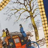 Hermès L'Hiver en Poste Silk Carre 90 Scarf Tuch