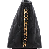 Chanel Quilted Caviar Leather Side Chain Clutch Bag