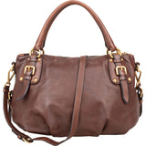 Prada Brown Vitello Daino Tote Handbag