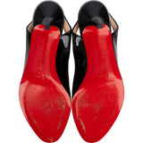 Christian Louboutin Black Patent Leather Corneille Slingback Pumps (39)