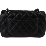 Chanel Quilted Glitter Metallic Suede Crystal-Embelished CC Small Single Flap Shoulder Bag