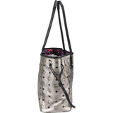 MCM Monogram Visetos Metallic Liz Reversible Shopper Shoulder Bag