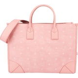 MCM Monogram Visetos Pink Aren Large Tote Handbag