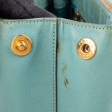 Prada Turquoise Saffiano Leather Galleria Handbag
