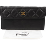 Chanel Quilted Lambskin Long Flap CC Insert Pochette Accessoire Pouch