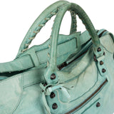 Balenciaga Light Green Leather Classic City Handbag