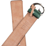 Gucci Green Leather Interlocking G Buckle Belt