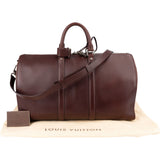 Louis Vuitton Bordeaux Calfskin Nomad Keepall 45 Bandoulière Travel Bag