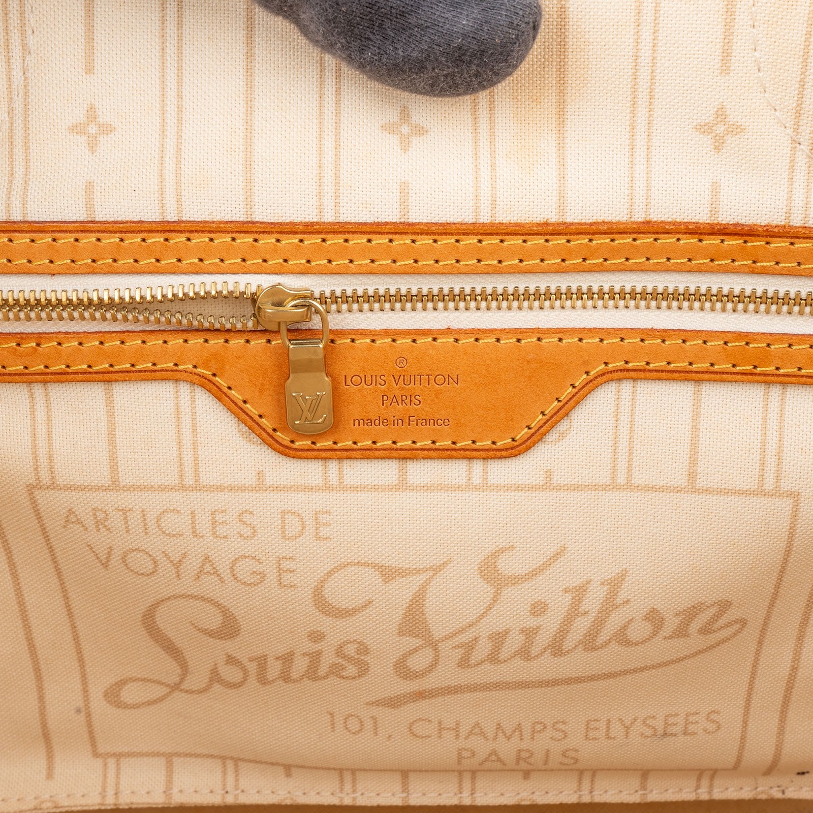 [🔄️B08 / F26] Louis Vuitton Monogram Damier Azur Canvas Neverfull MM Shoulder Bag - vintageandkickz