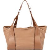 Miu Miu Vitello Madras Brown Leather Tote Shoulder Bag