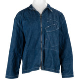 Hermès Blue Denim Zip-Up Women Jacket (L)o
