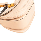 Gucci Pebbled Leather Bamboo Top Handle Flap Daily Handbag