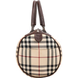 Burberry Nova-Check Monogram Bowling Handbag