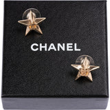 Chanel Gold CC Star Stud Earrings A17C