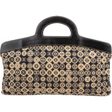 Chanel Leather Canvas CC Coin Top Handle Handbag