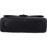 Chanel Quilted Caviar Leather Palladium Maxi Single Flap Crossbody Bag