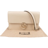Gucci Grained Leather Interlocking GG Wallet On Chain Crossbody Bag