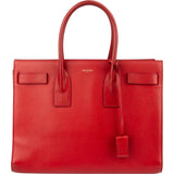 Yves Saint Laurent Red Calfskin Leather Sac de Jour Handbag