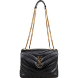 Saint Laurent Quilted Leather Small Loulou Crossbody Bag