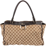 Gucci Monogram GG Canvas Abbey D-Ring Tote Shoulder Bag
