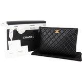 Chanel Quilted Lambskin CC Clutch