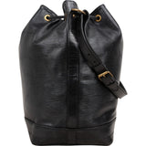 Louis Vuitton Noir Epi Leather Sac Noé Grande Shoulder Bag