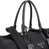 Prada Nylon Triangle Duffle Weekender 50 Travel Bag