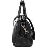 Prada Black Vitello Leather Top Handle Handbag