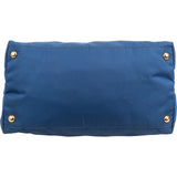 Prada Blue Tessuto Saffiano Triangle Tote Crossbody Handbag