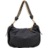 Prada Black Nappa Gauffre Chain Shoulder Bag
