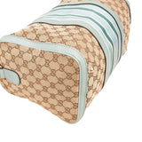 Gucci Monogram GG Canvas Vintage Web Boston Bag Handbag