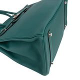 Hermès Malachite Togo Leather Palladium Birkin 35 Handbag