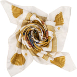 Hermès Plis et Cannes Silk Carre 90 Scarf Tuch
