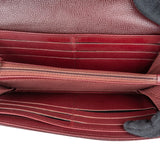 Chanel Quilted Maroon Caviar Leather Classic Flap Wallet
