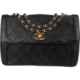 Chanel Quilted Lambskin 24K Gold Single Flap Crossbody Bag