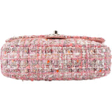 Chanel Tweed Pearl Handle Single Flap Crossbody Bag