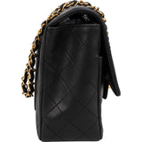 Chanel Quilted Lambskin 24K Gold Single Flap Crossbody Bag