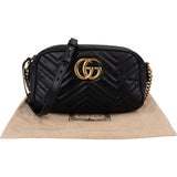 Gucci Matelassé Leather GG Marmont Camera Crossbody Bag
