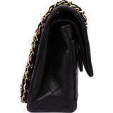 Chanel Quilted Lambskin 24K Gold Small Double Flap Shoulder Bag
